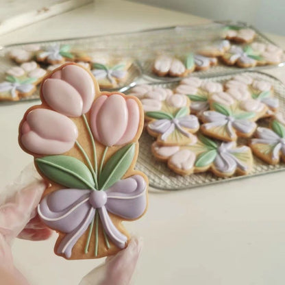 1 Piece Spring Bouquet Cookie Stamps