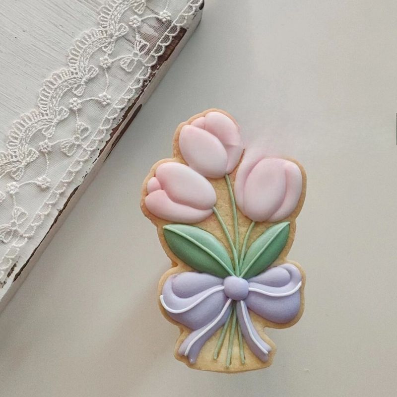 1 Piece Spring Bouquet Cookie Stamps