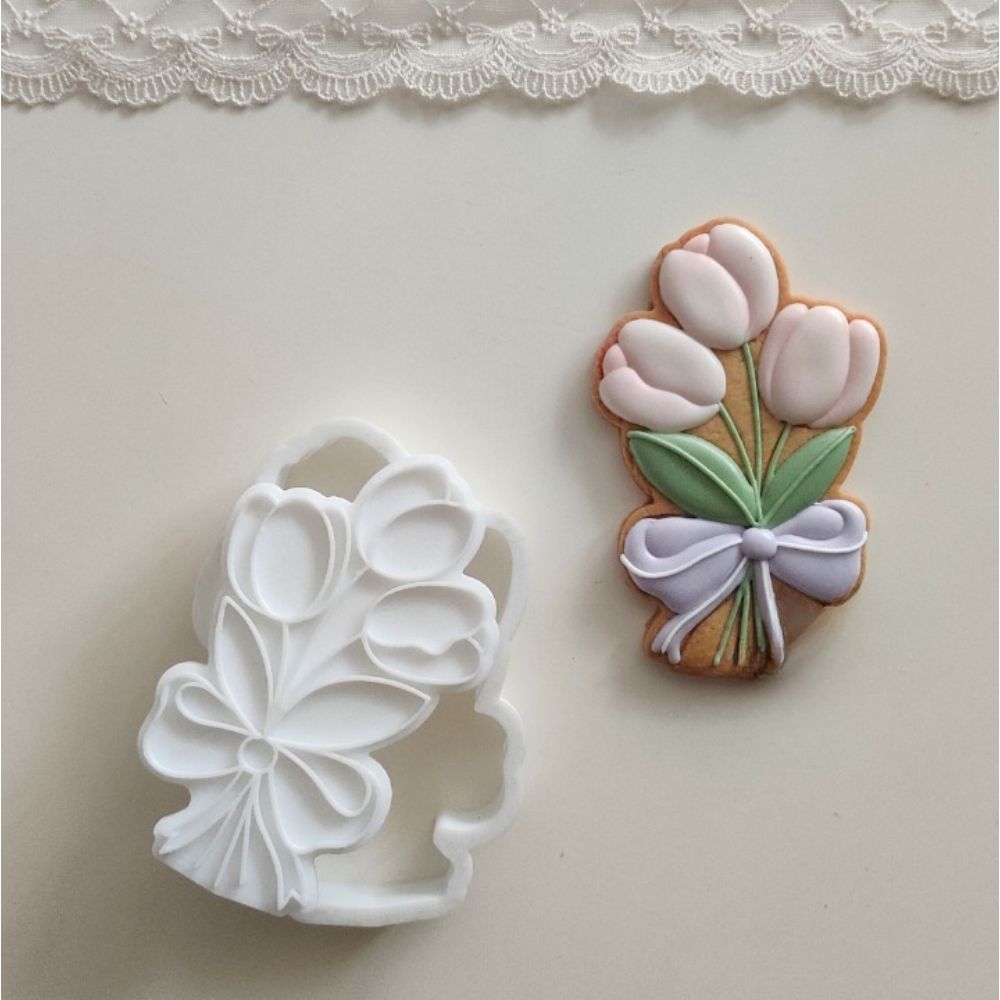 1 Piece Spring Tulip Frosting Cookie Mold