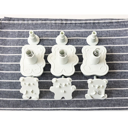 3 Pieces Cartoon Bear Pattern Mold