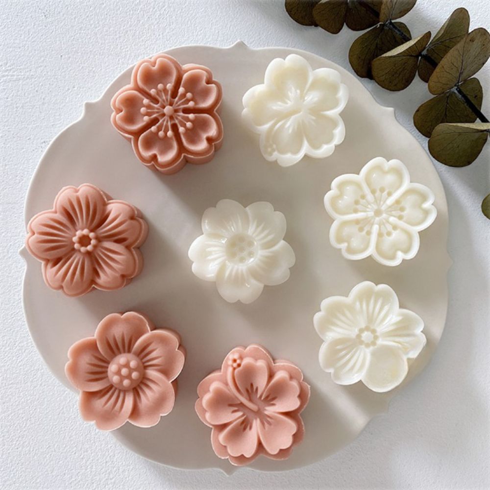 4 Pieces Mooncake Mold