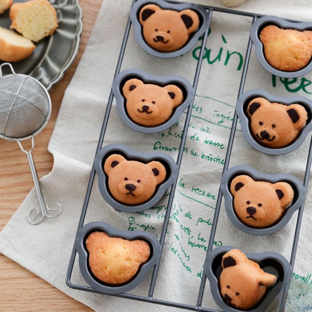 8 Cavity Bear Shape Baking Tools