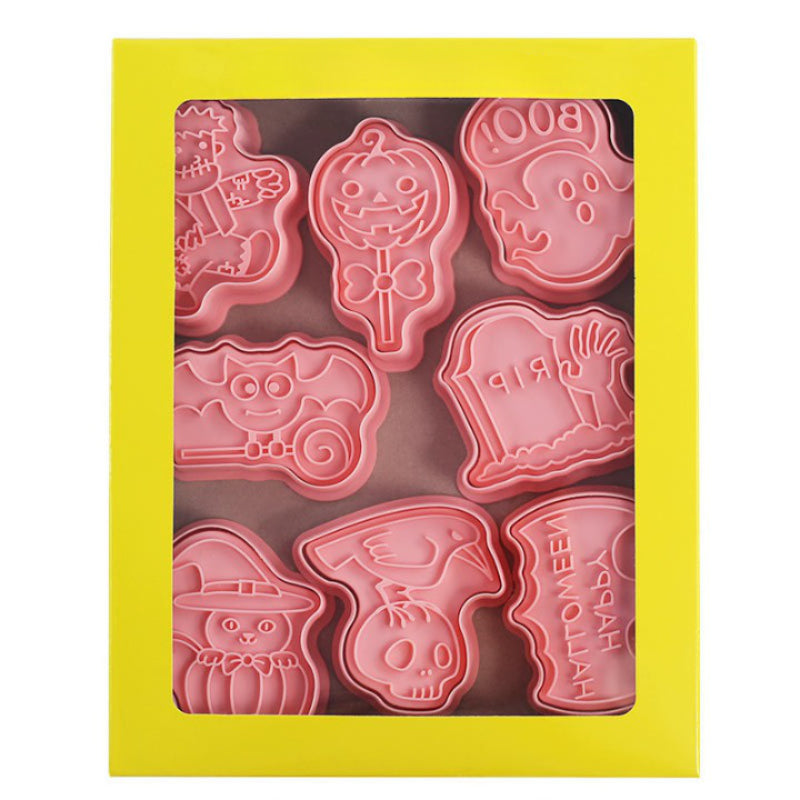 8 Piece Of Halloween Party Cookie Stamps