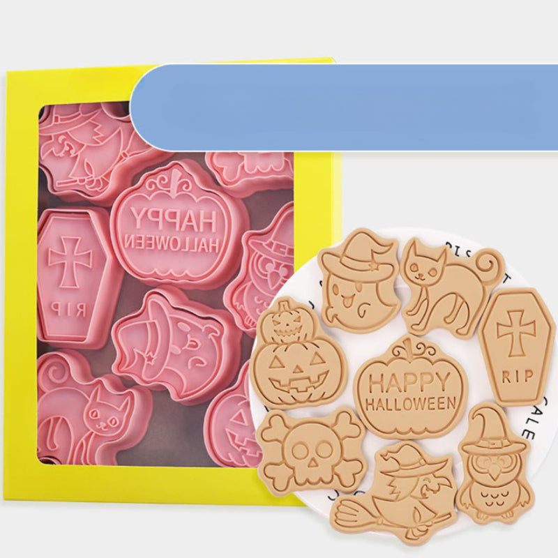 8 Piece Of Halloween Party Cookie Stamps