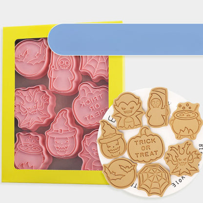 8 Piece Of Halloween Party Cookie Stamps