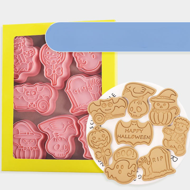 8 Piece Of Halloween Party Cookie Stamps