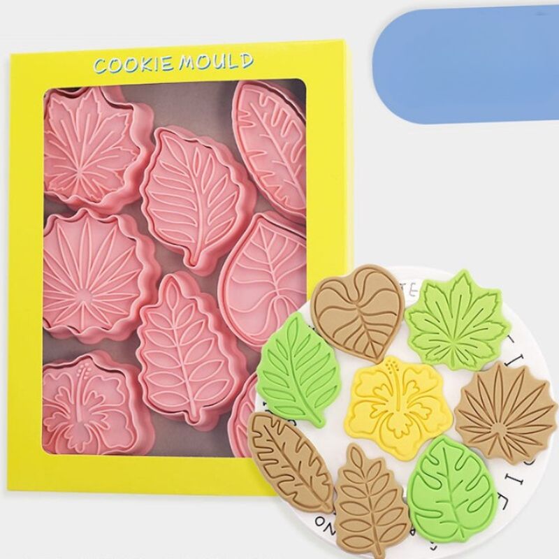 8 Pieces Leaf Cookie Mold