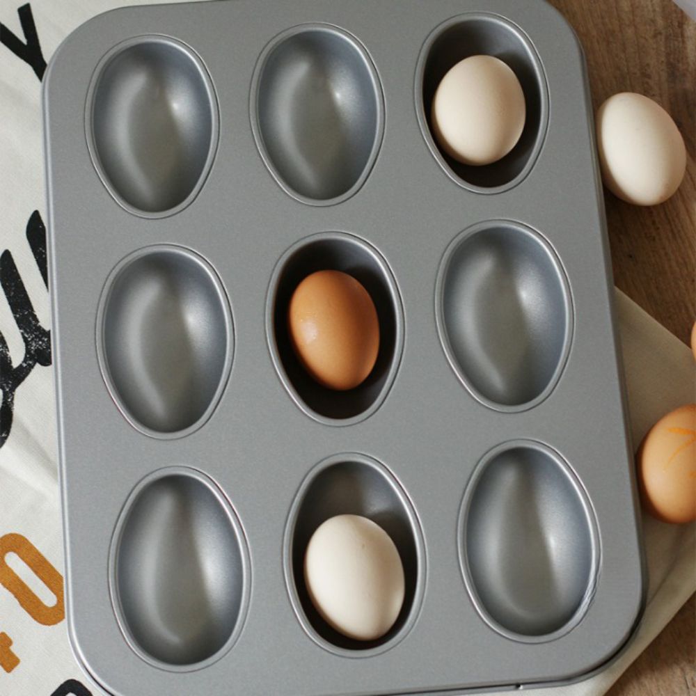 9 Cavity Egg Shape Bakeware Mold