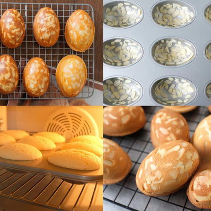 9 Cavity Egg Shape Bakeware Mold