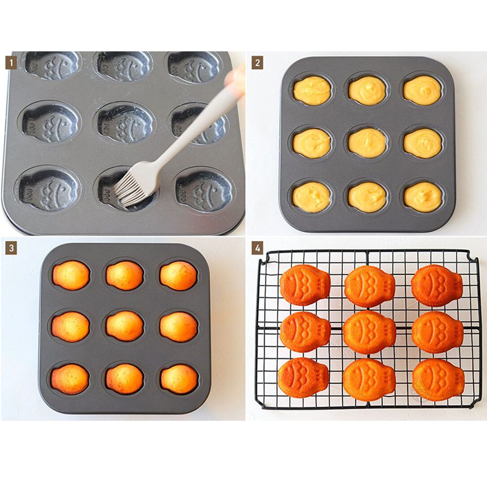 9 Cavity Fish Shape Bakeware