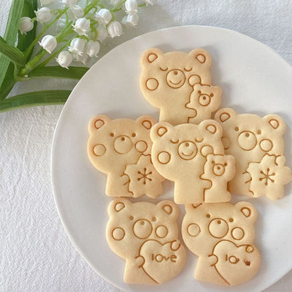 Bear Cookie Shaper Stamp Mold