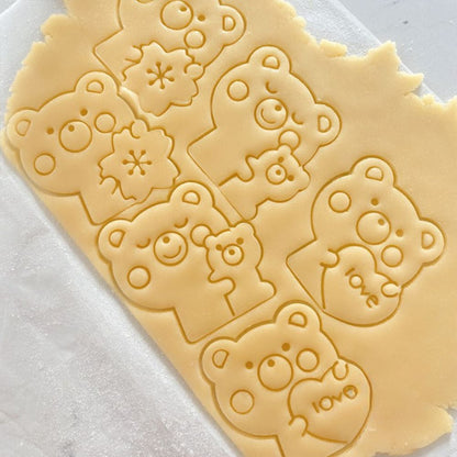 Bear Cookie Shaper Stamp Mold