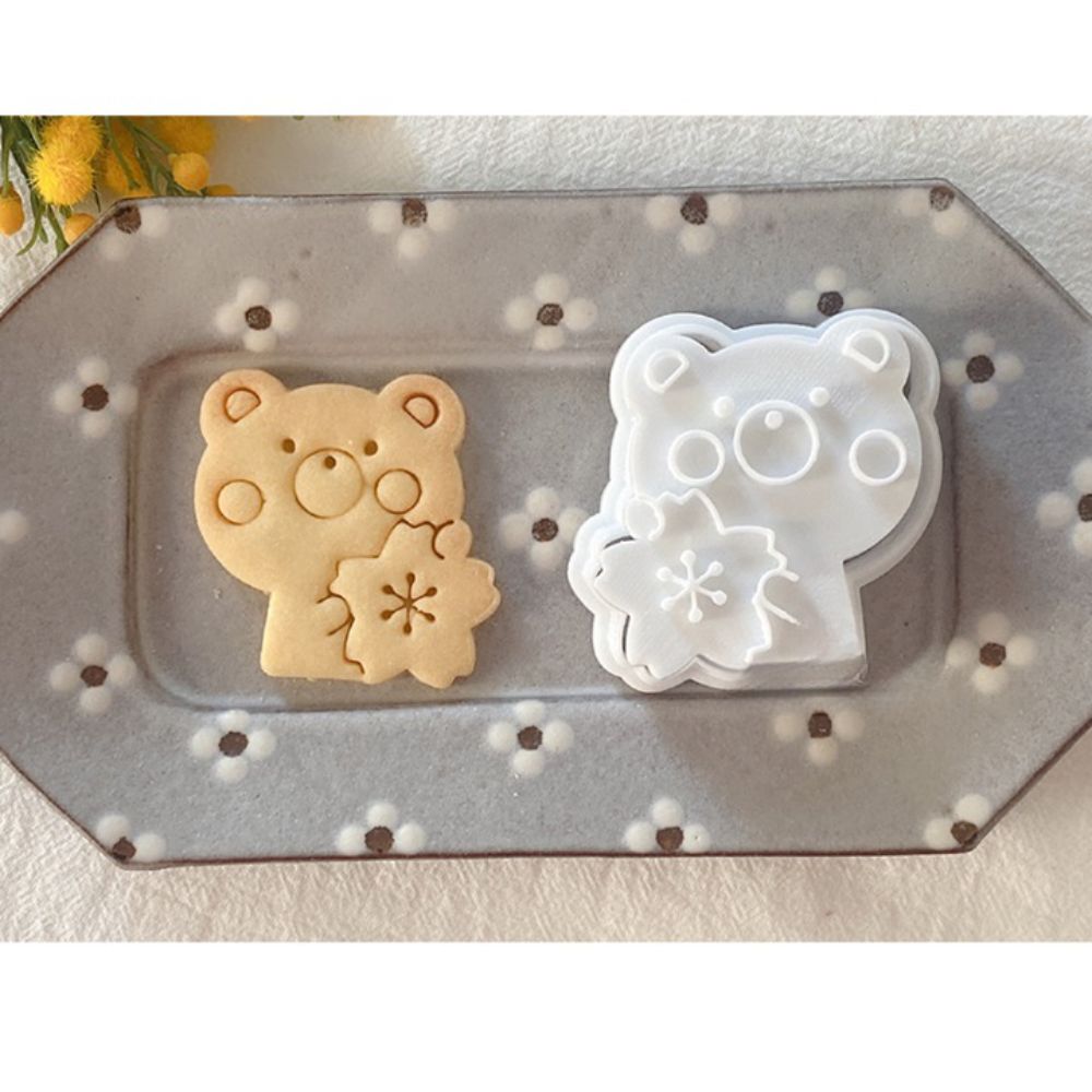 Bear Cookie Shaper Stamp Mold