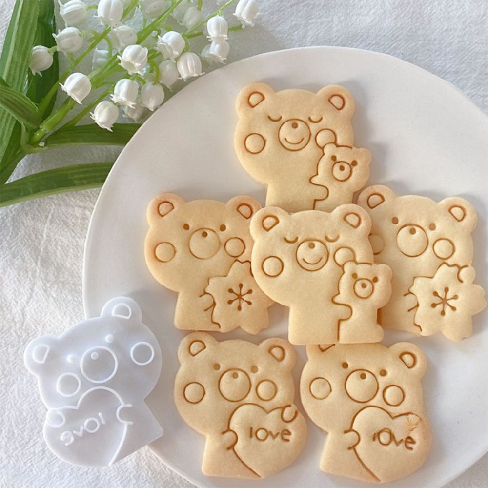 Bear Cookie Shaper Stamp Mold