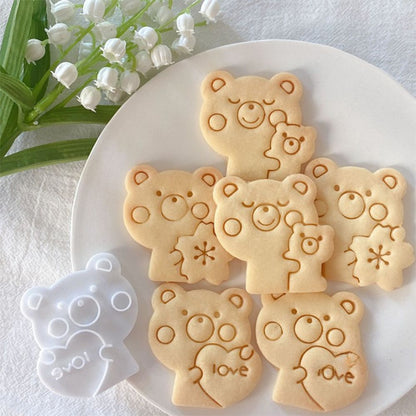 Bear Cookie Shaper Stamp Mold