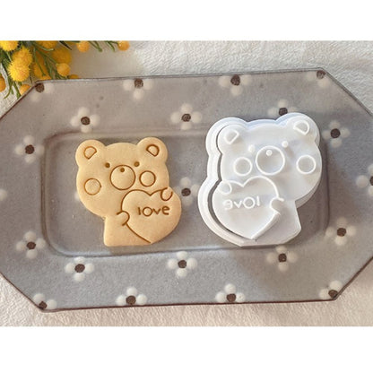 Bear Cookie Shaper Stamp Mold