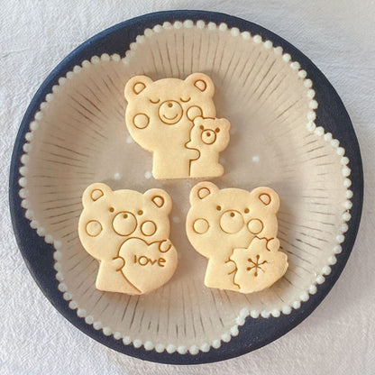 Bear Cookie Shaper Stamp Mold