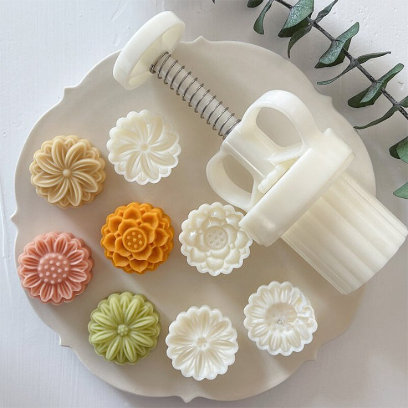 Blossoming Traditions Artful Mooncake Molds