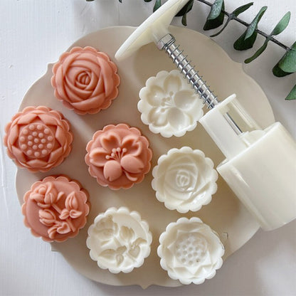 Blossoming Traditions Artful Mooncake Molds