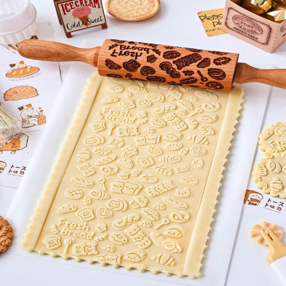 Bread Toast Cake Pattern Embossing Rolling Pins