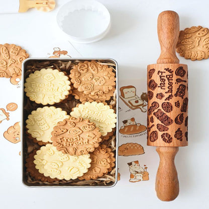 Bread Toast Cake Pattern Embossing Rolling Pins