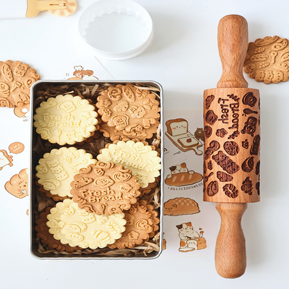 Bread Toast Cake Pattern Rolling Pins