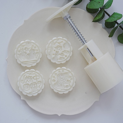 Bunny Moon Pattern Mooncake Mold