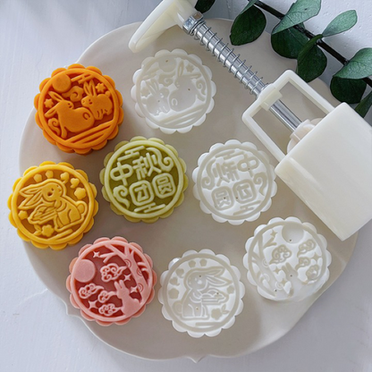 Bunny Moon Pattern Mooncake Mold