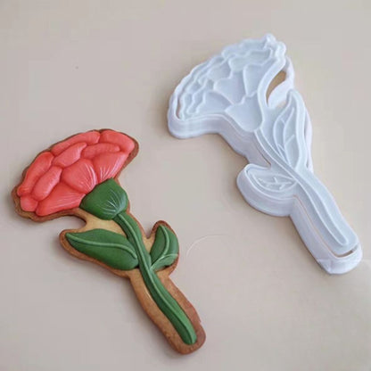 Carnation Bouquet Shape Cookie Cutter Stamp