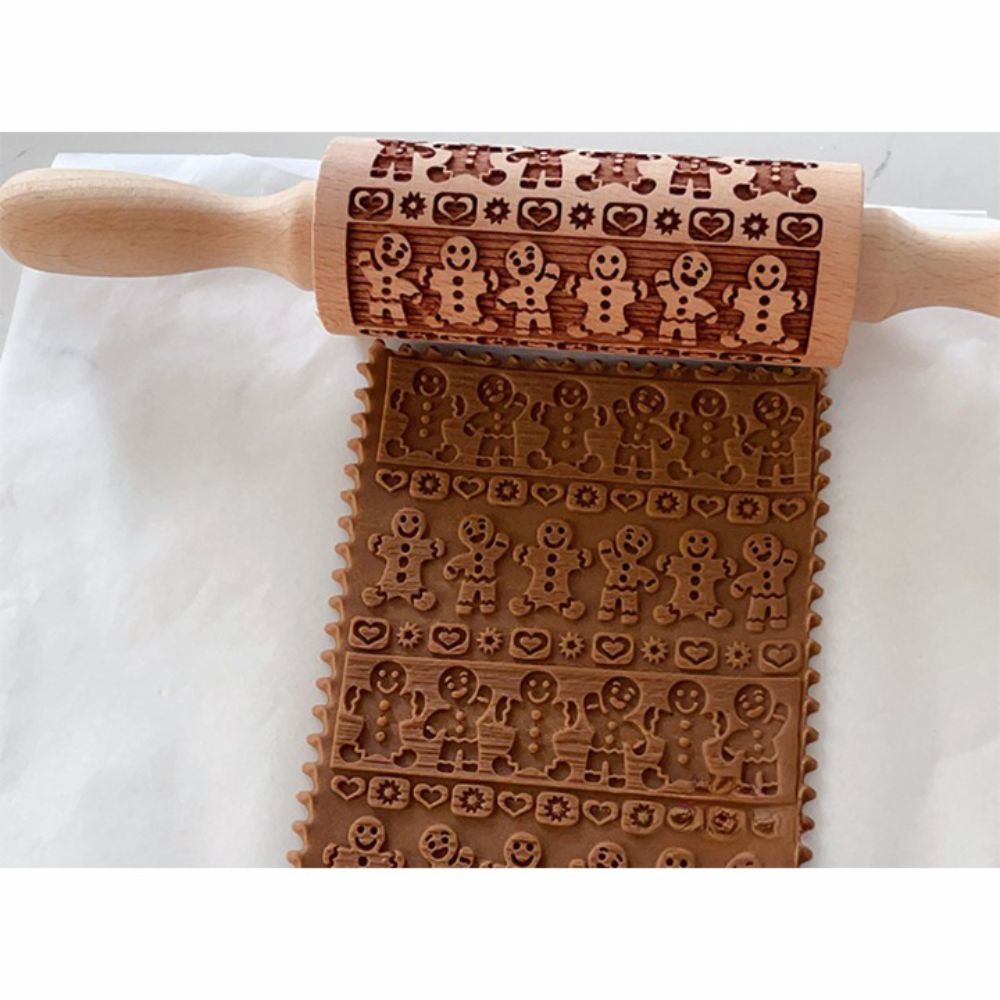 Christmas Embossing Rolling Pins With Patterns