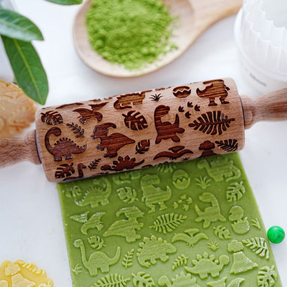 Dinosaur Pattern Embossing Rolling Pin