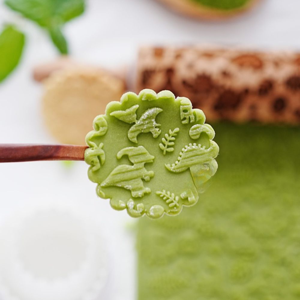 Dinosaur Pattern Embossing Rolling Pin