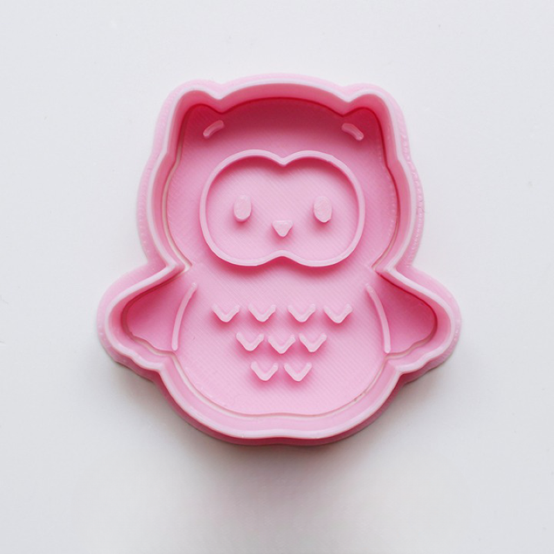 Forest Squirrel Owl Leaf Biscuit Mold