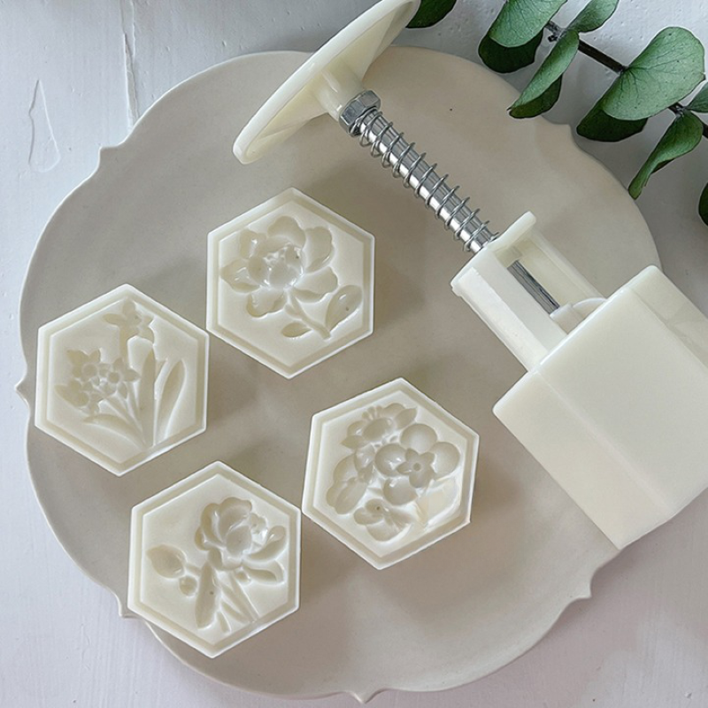 Hexagon Flower Mooncake Mold