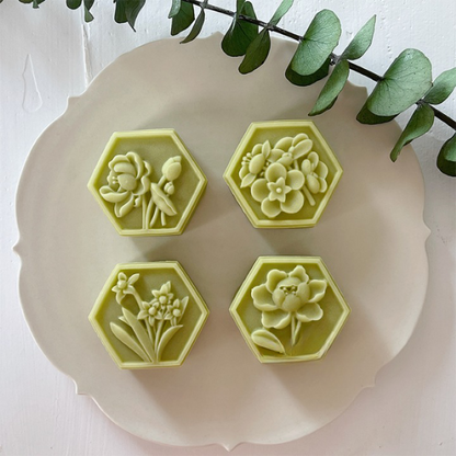 Hexagon Flower Mooncake Mold