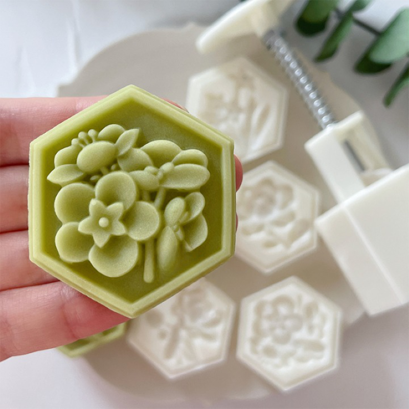 Hexagon Flower Mooncake Mold