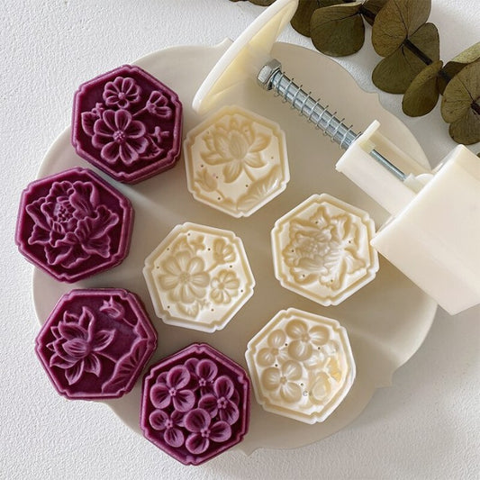 Hexagonal Flower Mooncake Mold