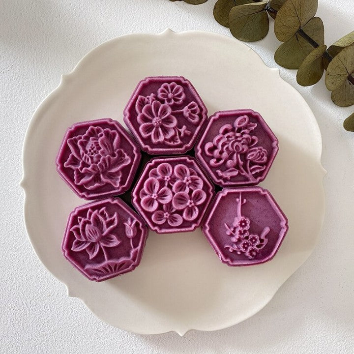 Hexagonal Flower Mooncake Mold