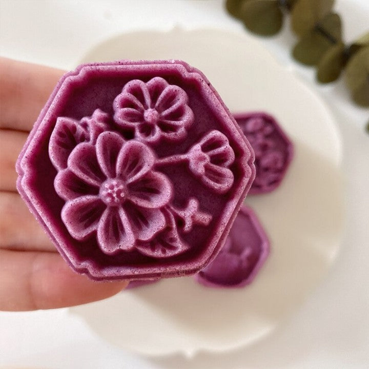 Hexagonal Flower Mooncake Mold