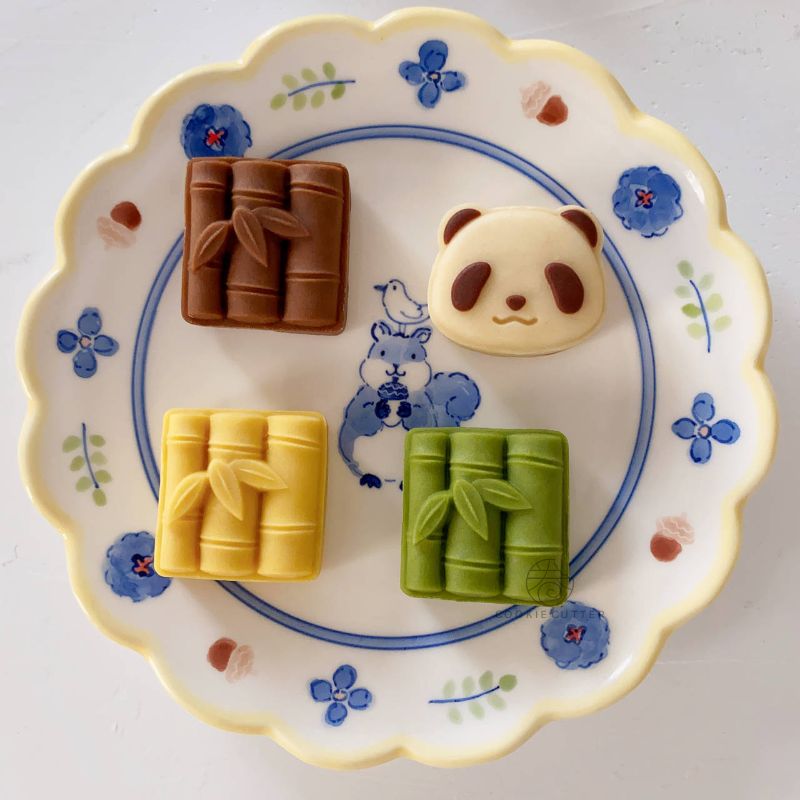 Mini Panda Bamboo Mooncake Mold