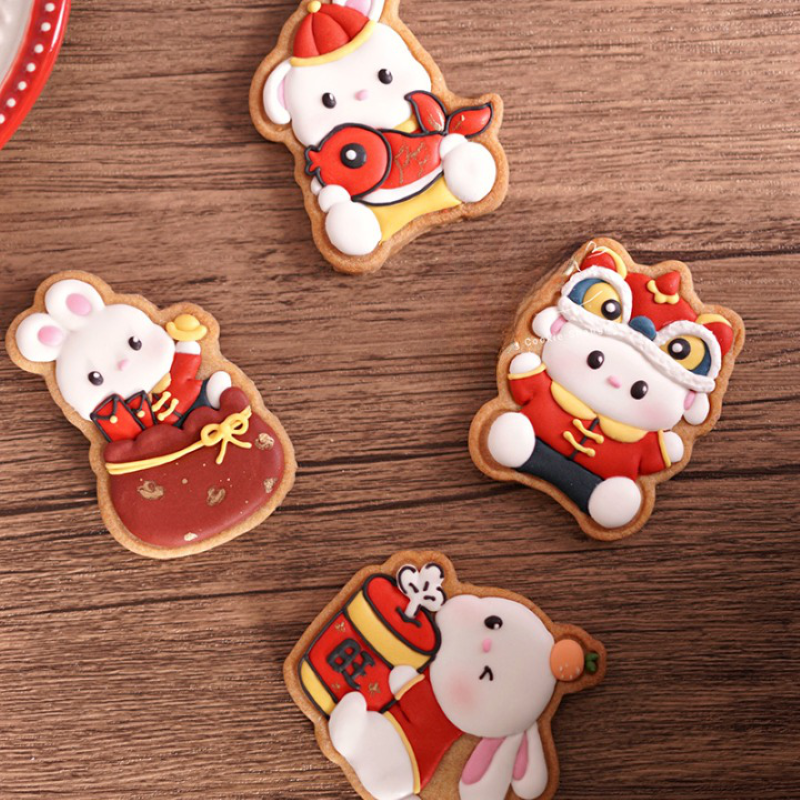 New Year Bunny Cookie Shaper