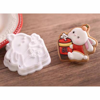 New Year Bunny Cookie Shaper