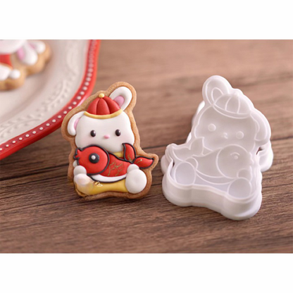 New Year Bunny Cookie Shaper