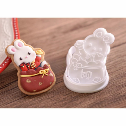 New Year Bunny Cookie Shaper