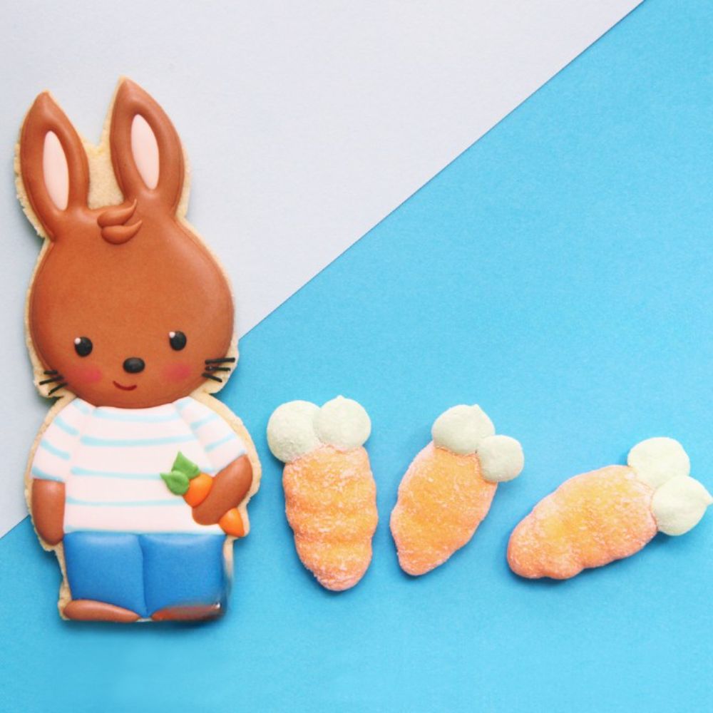 Pastoral Couple Rabbit Shape Icing Biscuit Mold