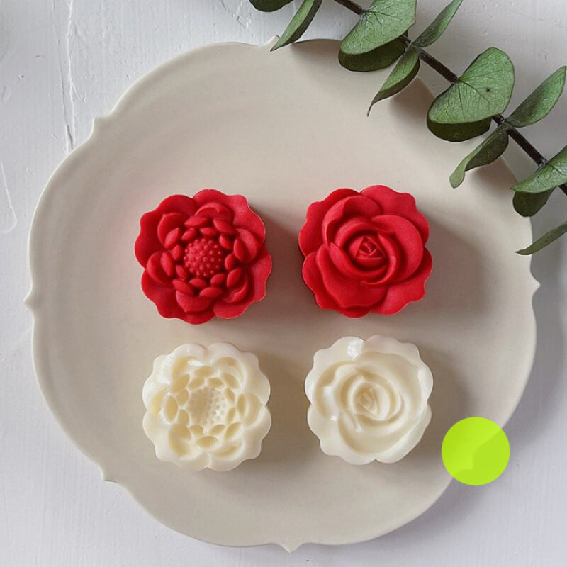 Rose 3D Flower Shape Mooncake Mold