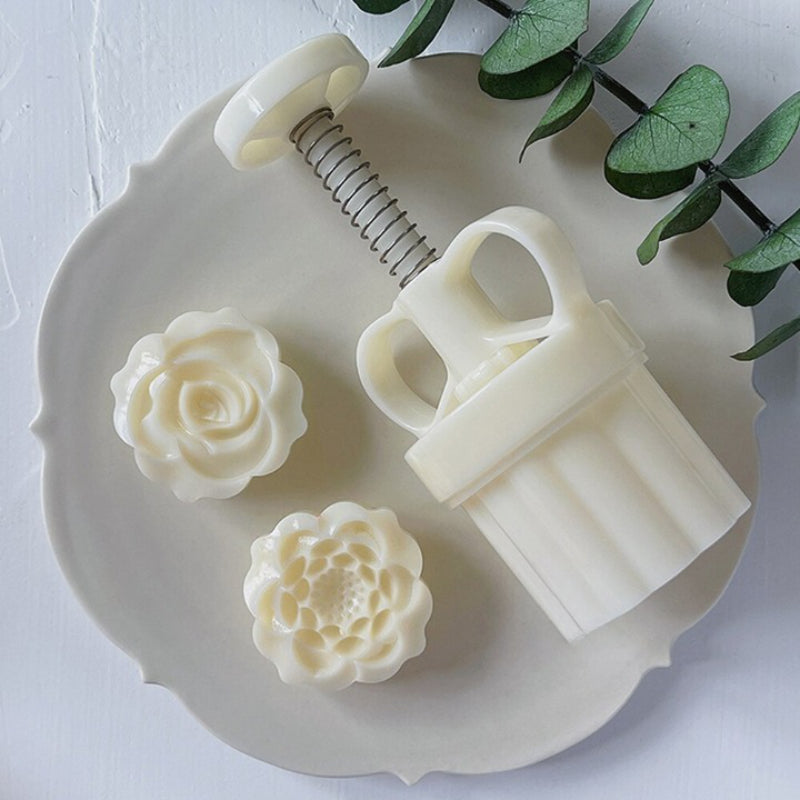 Rose 3D Flower Shape Mooncake Mold