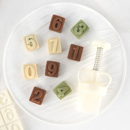 Set of 9 Digits Shaped Mold