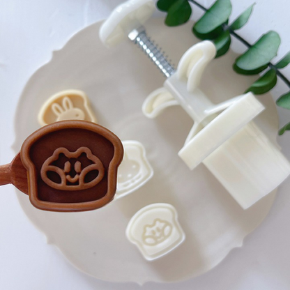 Toast Rabbit And Squirrel Pattern Mooncake Mold