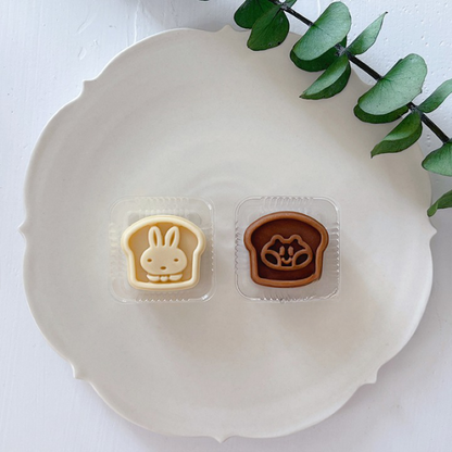 Toast Rabbit And Squirrel Pattern Mooncake Mold